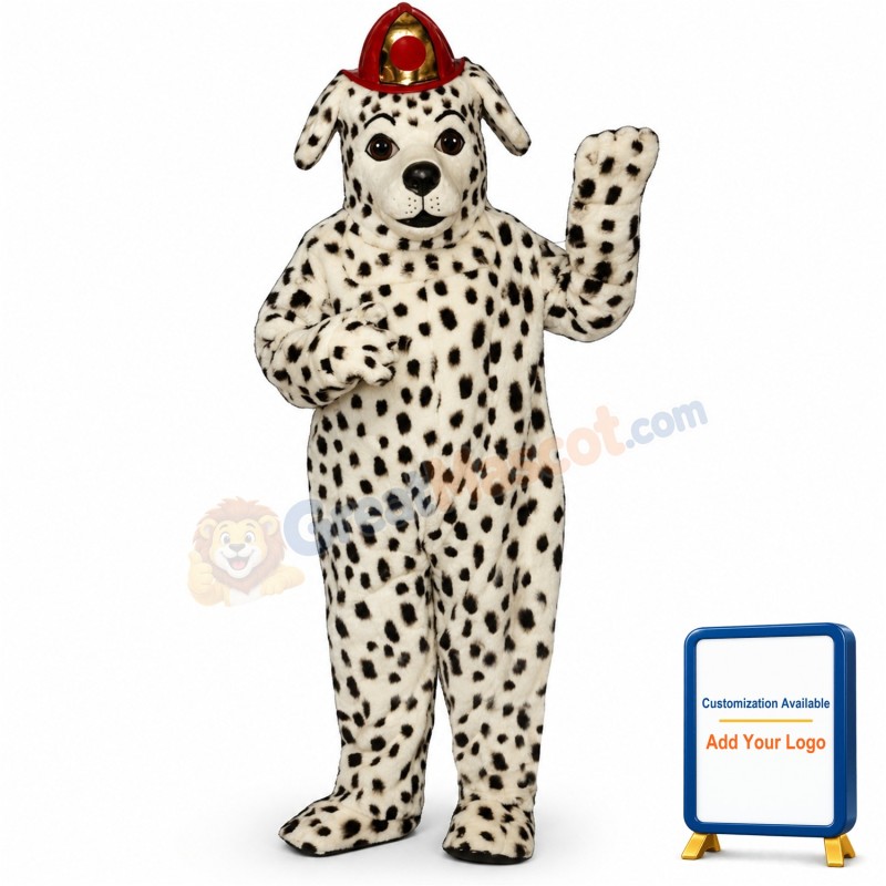 Dalmatian w-hat Lightweight Mascot Costume