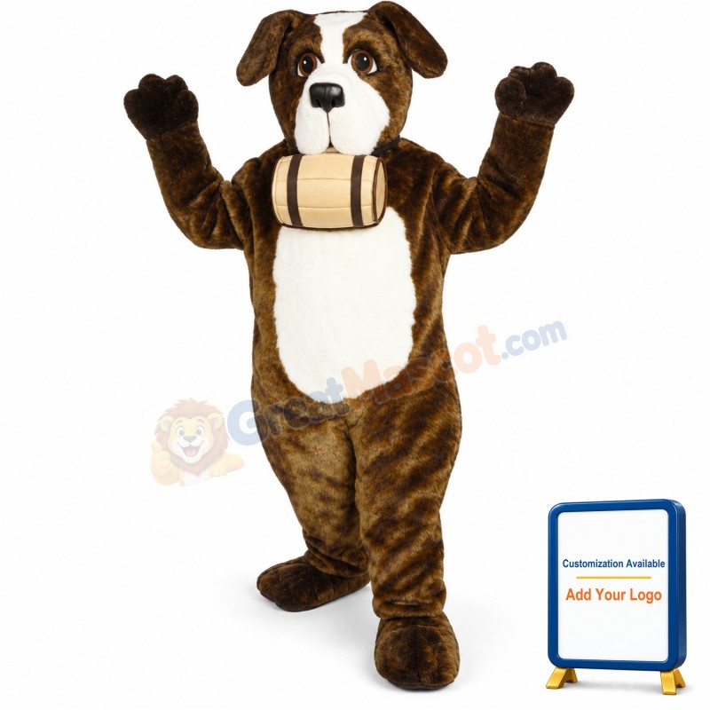 St.Bernard w-barrel Lightweight Mascot Costume