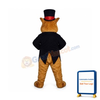 Sly Fox w-top hat Lightweight Mascot Costume