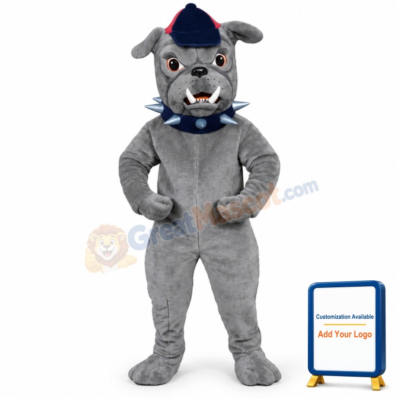 Bull Dog w-Collar & Hat Lightweight Mascot Costume
