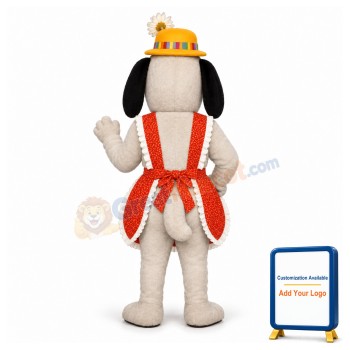 Gertie Greyhound w-Apron & Hat Lightweight Mascot Costume