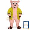Big Pig w-Jacket Lightweight Mascot Costume
