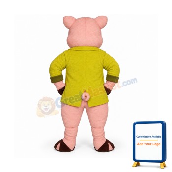 Big Pig w-Jacket Lightweight Mascot Costume