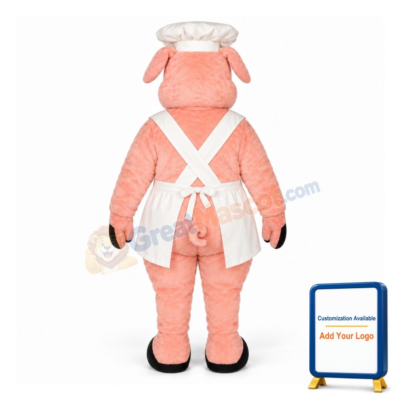 Chef Oink w-Apron & Hat Lightweight Mascot Costume