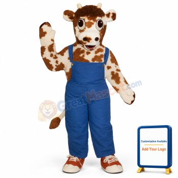 Calf w-Overalls & Shoes Lightweight Mascot Costume