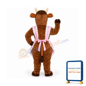 Heifer w-Apron Lightweight Mascot Costume