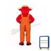 Angry Bull with Overalls Lightweight Mascot Costume