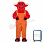 Angry Bull with Overalls Lightweight Mascot Costume