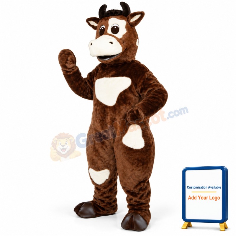 Brown Cow Lightweight Mascot Costume