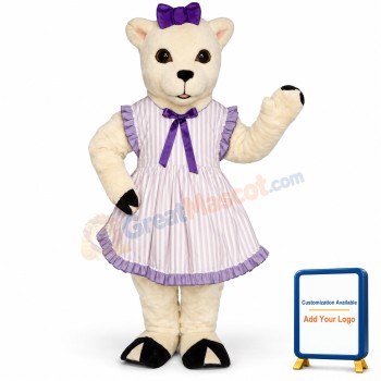 Lamb w-apron Lightweight Mascot Costume