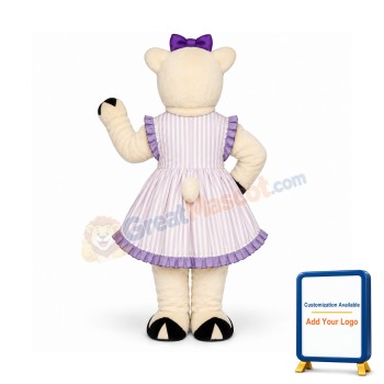 Lamb w-apron Lightweight Mascot Costume