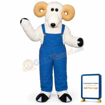 Ronnie Ram w-Overalls Lightweight Mascot Costume