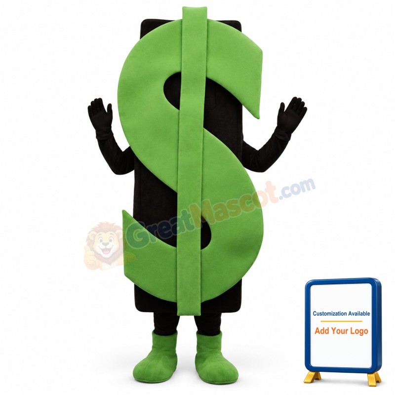 Dollar Sign Lightweight Mascot Costume