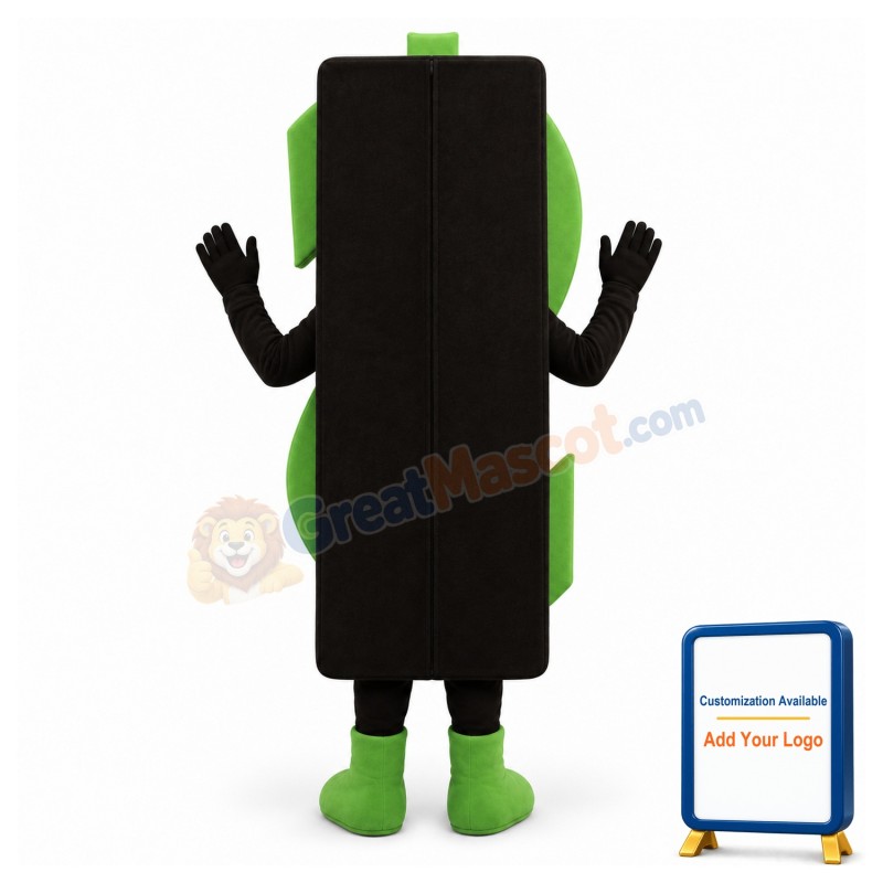 Dollar Sign Lightweight Mascot Costume