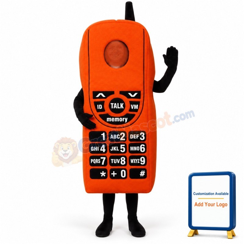 Red Cell Phone Lightweight Mascot Costume