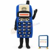 Blue Cell Phone Lightweight Mascot Costume