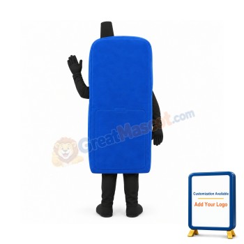 Blue Cell Phone Lightweight Mascot Costume