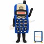 Blue Cell Phone Lightweight Mascot Costume