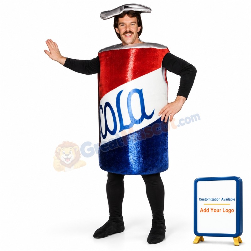 Cola Can Lightweight Mascot Costume