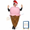 Ice Cream Cone Lightweight Mascot Costume