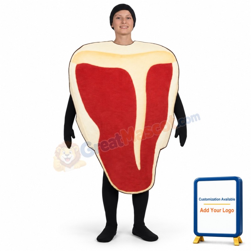 T-Bone Steak Lightweight Mascot Costume
