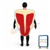 T-Bone Steak Lightweight Mascot Costume