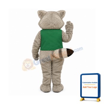 Raccoon w-Vest Lightweight Mascot Costume