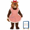 Gloria Beaver w-Apron & Bow Lightweight Mascot Costume