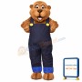Woody Woodchuck w-Overalls Lightweight Mascot Costume