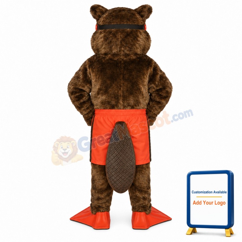 River Otter w-Scuba Lightweight Mascot Costume
