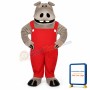 Hippie Hippo w-Overalls Lightweight Mascot Costume