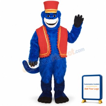 Blue Monkeyw-Vest & Hat Lightweight Mascot Costume