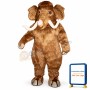 Mammoth w-Long Tusks Lightweight Mascot Costume