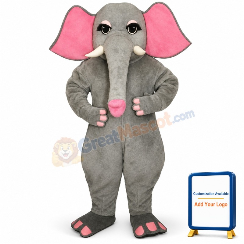 Girl Elephant Lightweight Mascot Costume