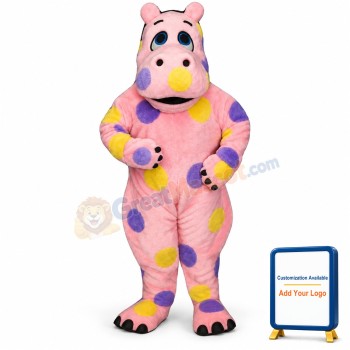 Polka-Dot Hippo Lightweight Mascot Costume