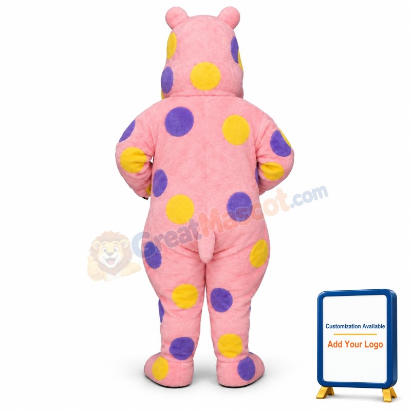 Polka-Dot Hippo Lightweight Mascot Costume