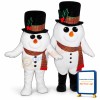 Madcap Snowman w-scarf Lightweight Mascot Costume