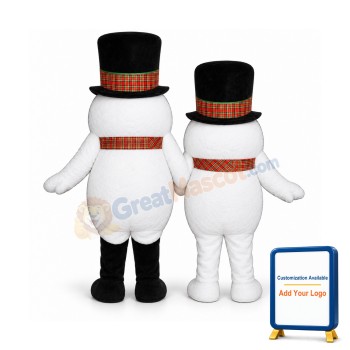 Madcap Snowman w-scarf Lightweight Mascot Costume