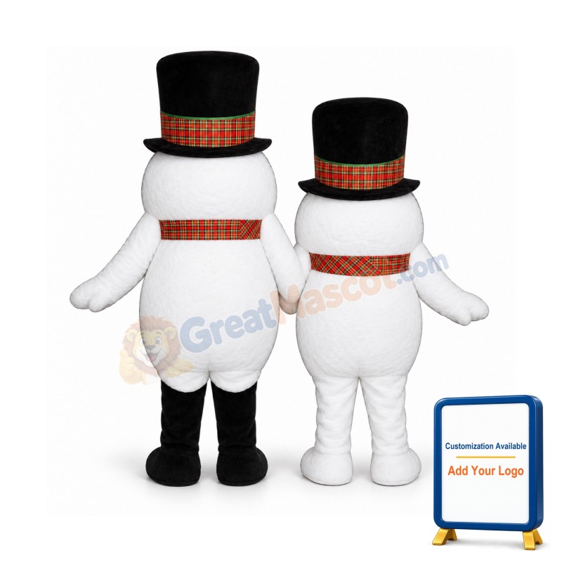Madcap Snowman w-scarf Lightweight Mascot Costume