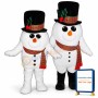 Madcap Snowman w-scarf Lightweight Mascot Costume