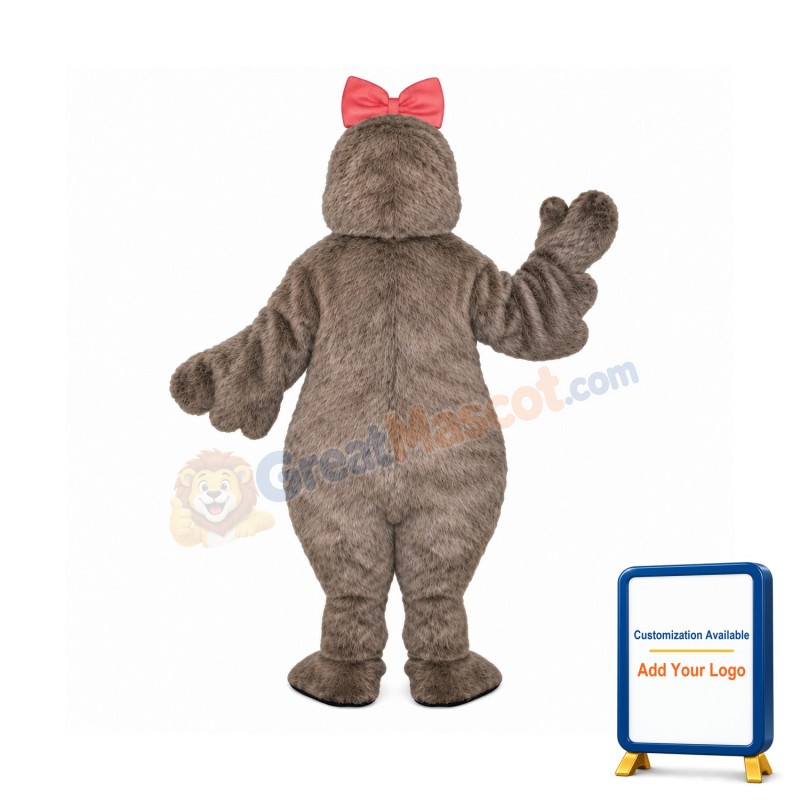 Wilma Walrus with Bow Lightweight Mascot Costume