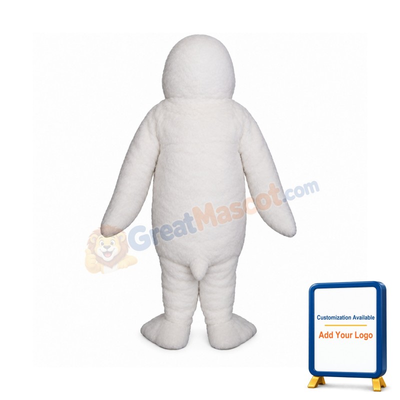 White Baby Seal Lightweight Mascot Costume