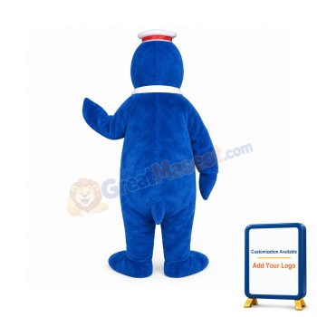 Navy Seal w-Sailor Hat & Scarf Lightweight Mascot Costume