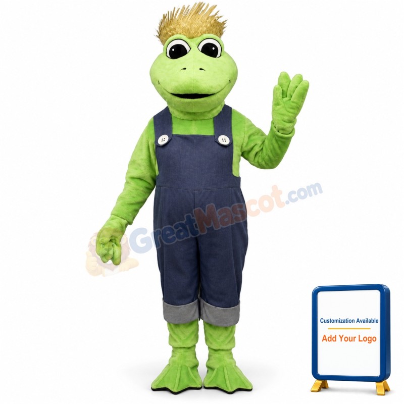 Frog Legs w-Overalls & Hat Lightweight Mascot Costume