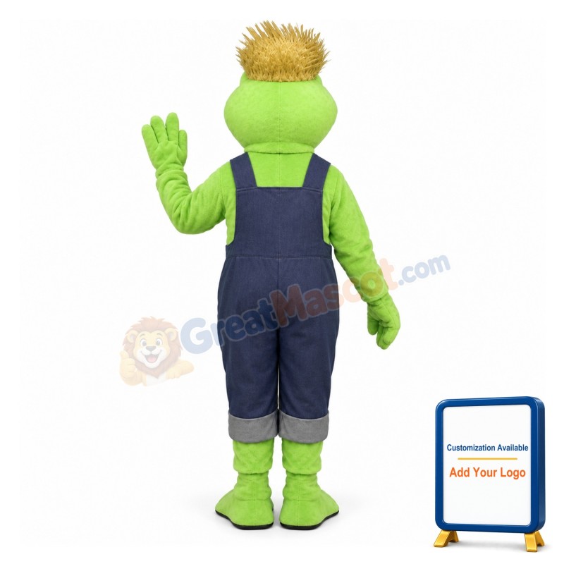 Frog Legs w-Overalls & Hat Lightweight Mascot Costume