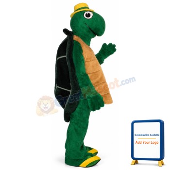 Wilbur Turtle w-Hat & Flip Flops Lightweight Mascot Costume