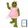 Fern Frog w-Apron & Bow Lightweight Mascot Costume