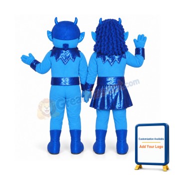 Girl Blue Devil Lightweight Mascot Costume