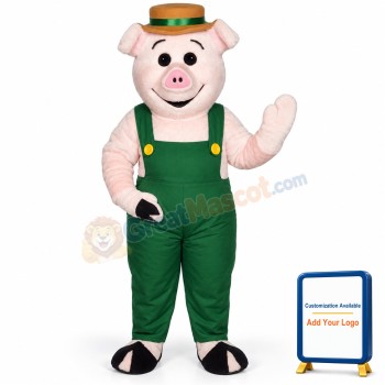 Farmer Piglett Lightweight Mascot Costume