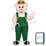 Farmer Piglett Lightweight Mascot Costume
